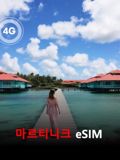 마르티니크 이심 eSIM 데이터 전용 매일 무제한 이심통