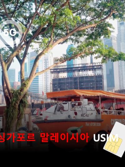 [유심칩] 싱가포르 말레이시아 통합 여행 유심 USIM 5G 데이터 무제한 | 동남아 2개국 유심 | 당일발송 무료배송 | 이심통