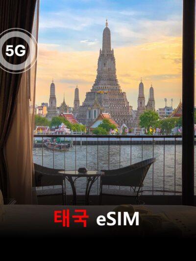 [통큰무제한] 태국 이심 eSIM 데이터 전용 매일 10Gbyte 초고속 이후 5Mbps 고속 무제한 이심통