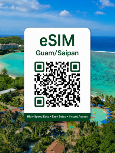 괌 사이판 통합 이심 eSIM 데이터 전용 매일 무제한 | Guam Saipan eSIM | Docomo Pacific 5G | 이심통