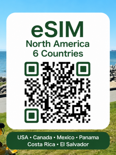 북아메리카 6개국 통합 이심 eSIM 데이터 매일 무제한 요금제 | 미국·캐나다·멕시코·파나마·코스타리카·엘살바도르 | 이심통