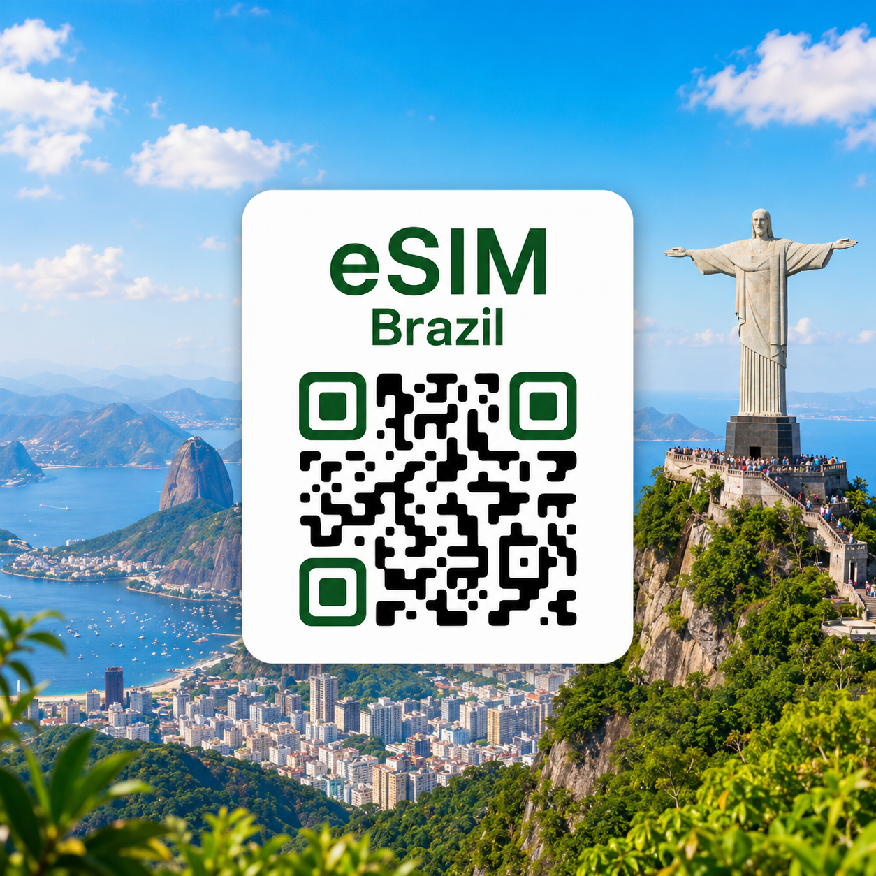 브라질 eSIM 데이터 전용 종량제 요금제 | 상파울루·리우데자네이루·이과수 여행 | TIM 5G | 자동발권 바로사용 | 이심통