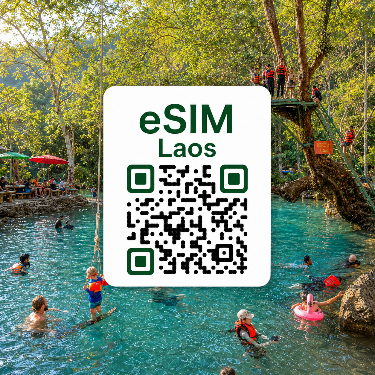 라오스 eSIM 데이터 전용 종량제 요금제 | 비엔티안·방비엥·루앙프라방 여행 | ETL 4G LTE | 자동발권 바로사용 | 이심통