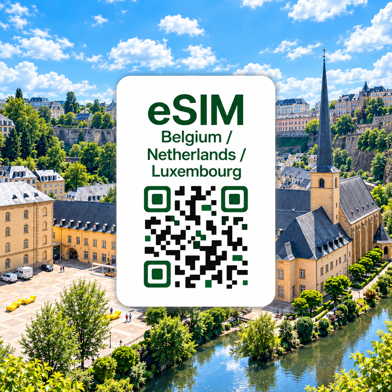 베네룩스 3국 벨기에 네덜란드 룩셈부르크 이심 eSIM 데이터 전용 매일 무제한 | 5G·4G | 384kbps | 자동발권 바로사용 | 이심통