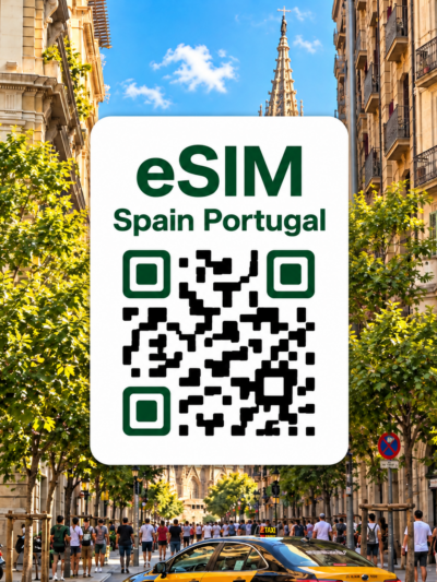 스페인 포르투갈 통합 이심 eSIM 데이터 전용 매일 무제한 요금제 | 자동발권 바로사용 | 이심통